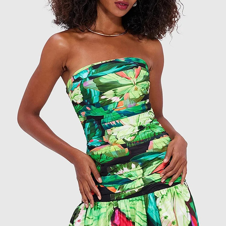 Pankh Betice Printed Monokini & Skirt Swim Set