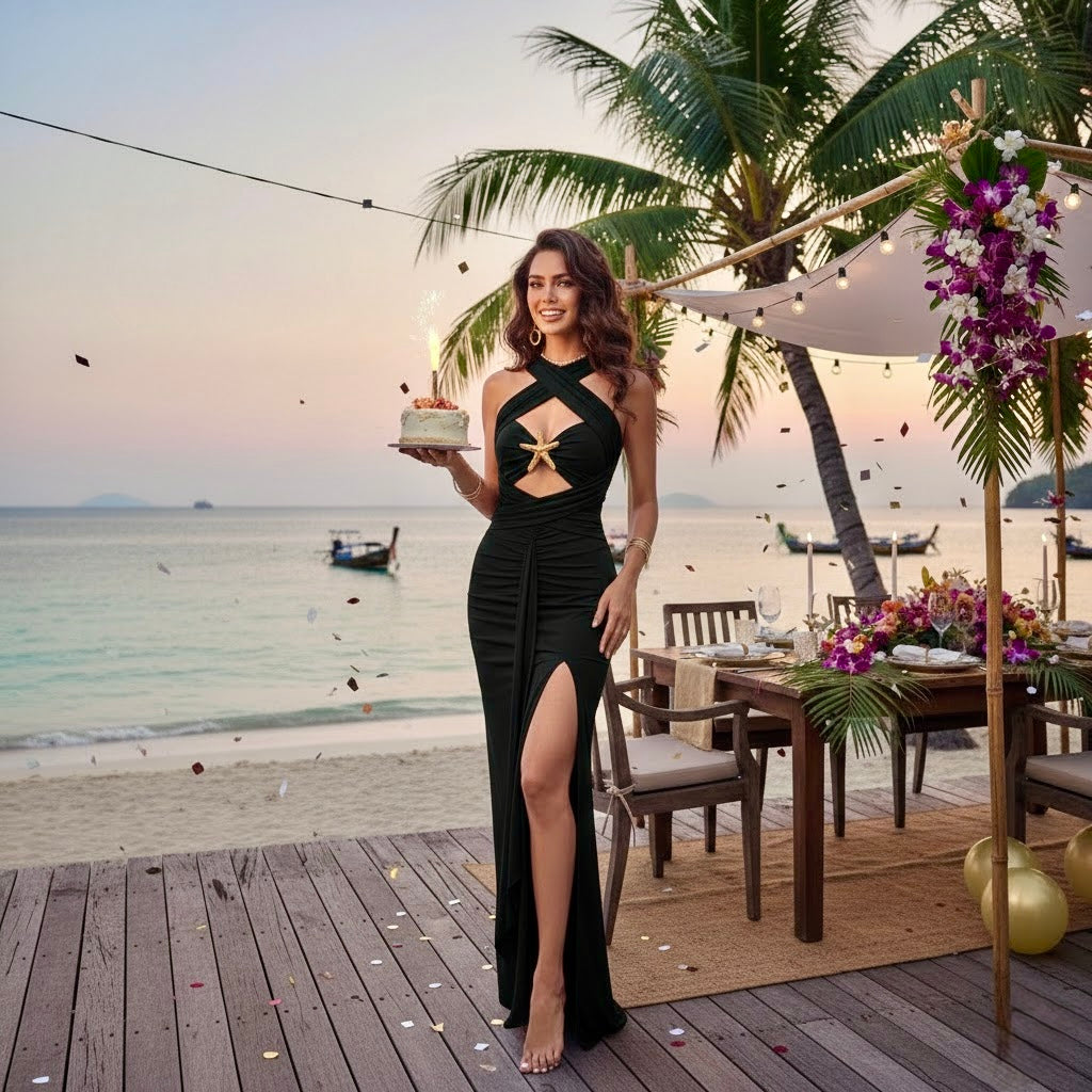 Pankh Derry Bodycon Evening Wear Maxi Dress