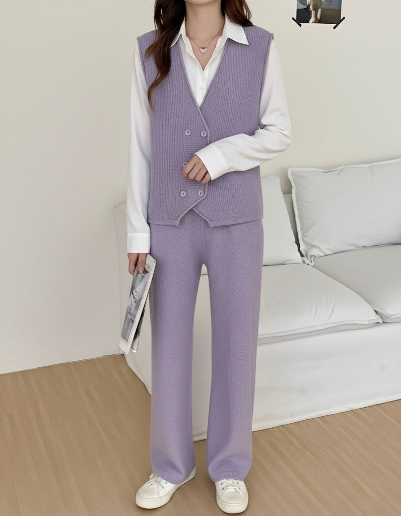 Pankh Vizbie New Winter Wear Woolen Waist Coat and Pant Coord Set