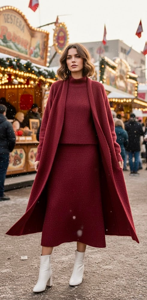 Pankh Orkut Woolen 3 Piece Coord Set