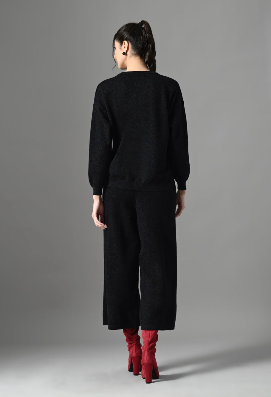 Pankh Morzo Shimmer Wool Warm Top and Ankle Fit Pant Set