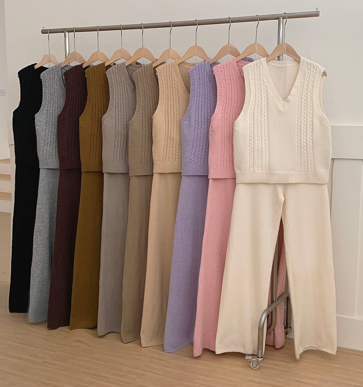 Pankh Auklander Sleeveless Woolen Sweater and Pant Set