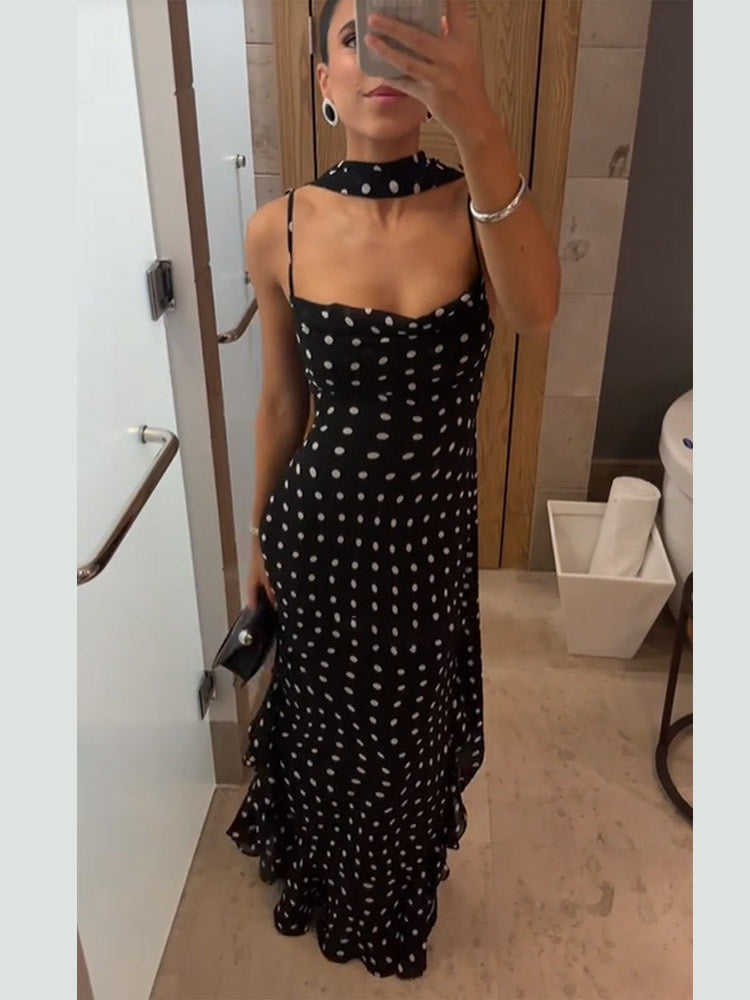 Pankh Rosel Polka Dot Maxi Dress