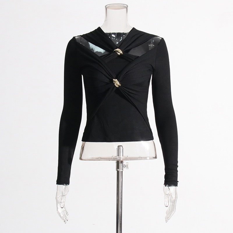 Pankh Kemaya Drape Buckle High Fashion Full Sleeve Top