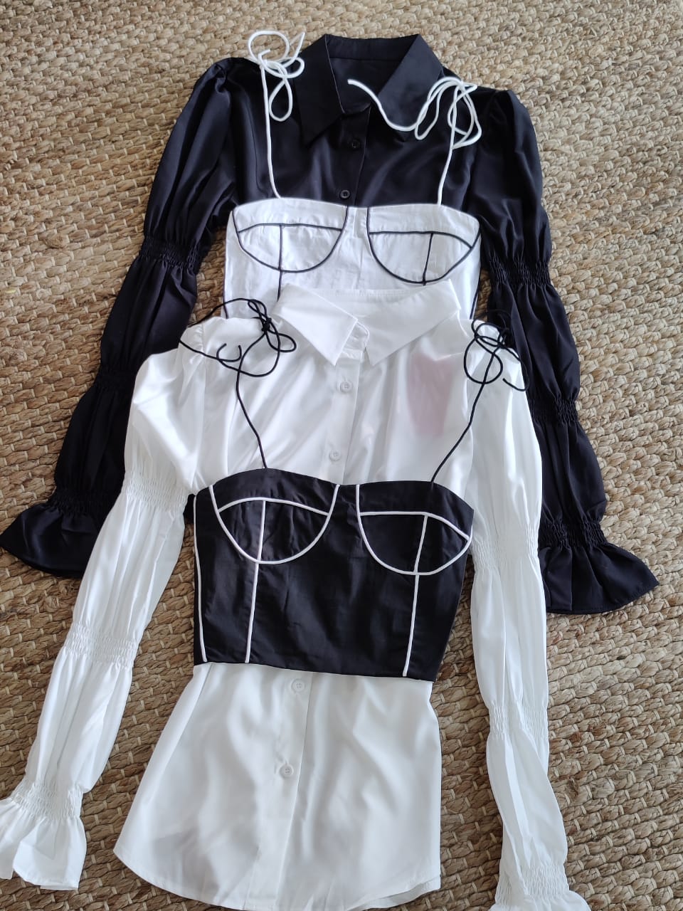 Pankh Keith Cotton Shirt and Corset Set