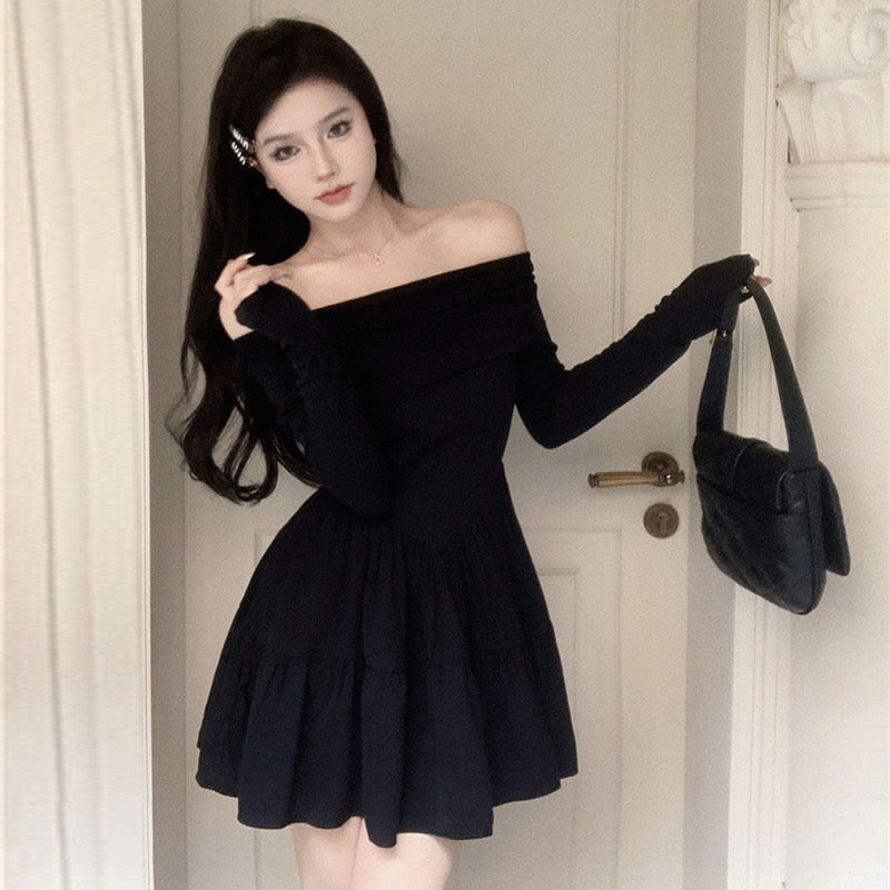 Pankh Tylan Off Shoulder Woolen Corset Fit Dress