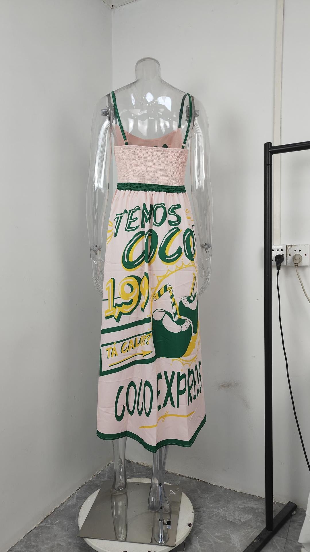 Pankh Coco Quirky Print Holiday Maxi Dress