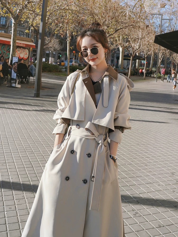 Pankh Odelle High Fashion Dual Color Trench Coat/Overcoat
