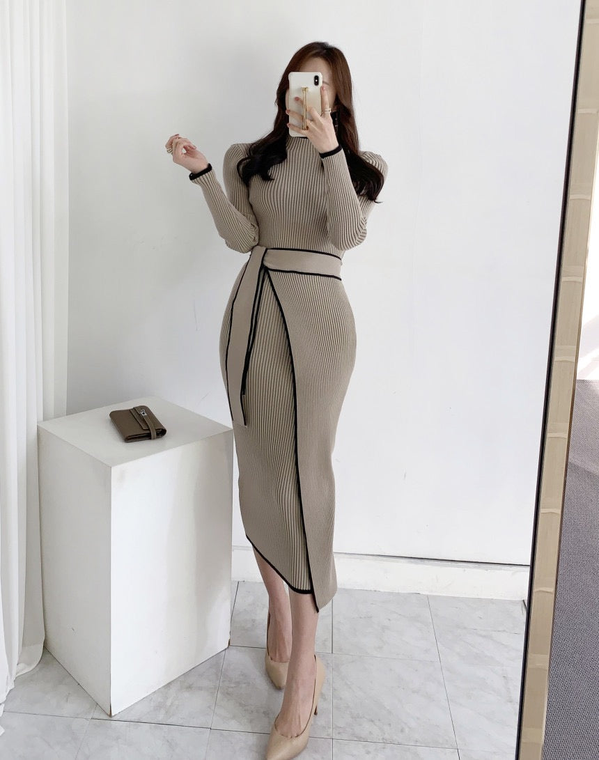 Pankh Tarte Knit Draped Bodycon Knit Dress