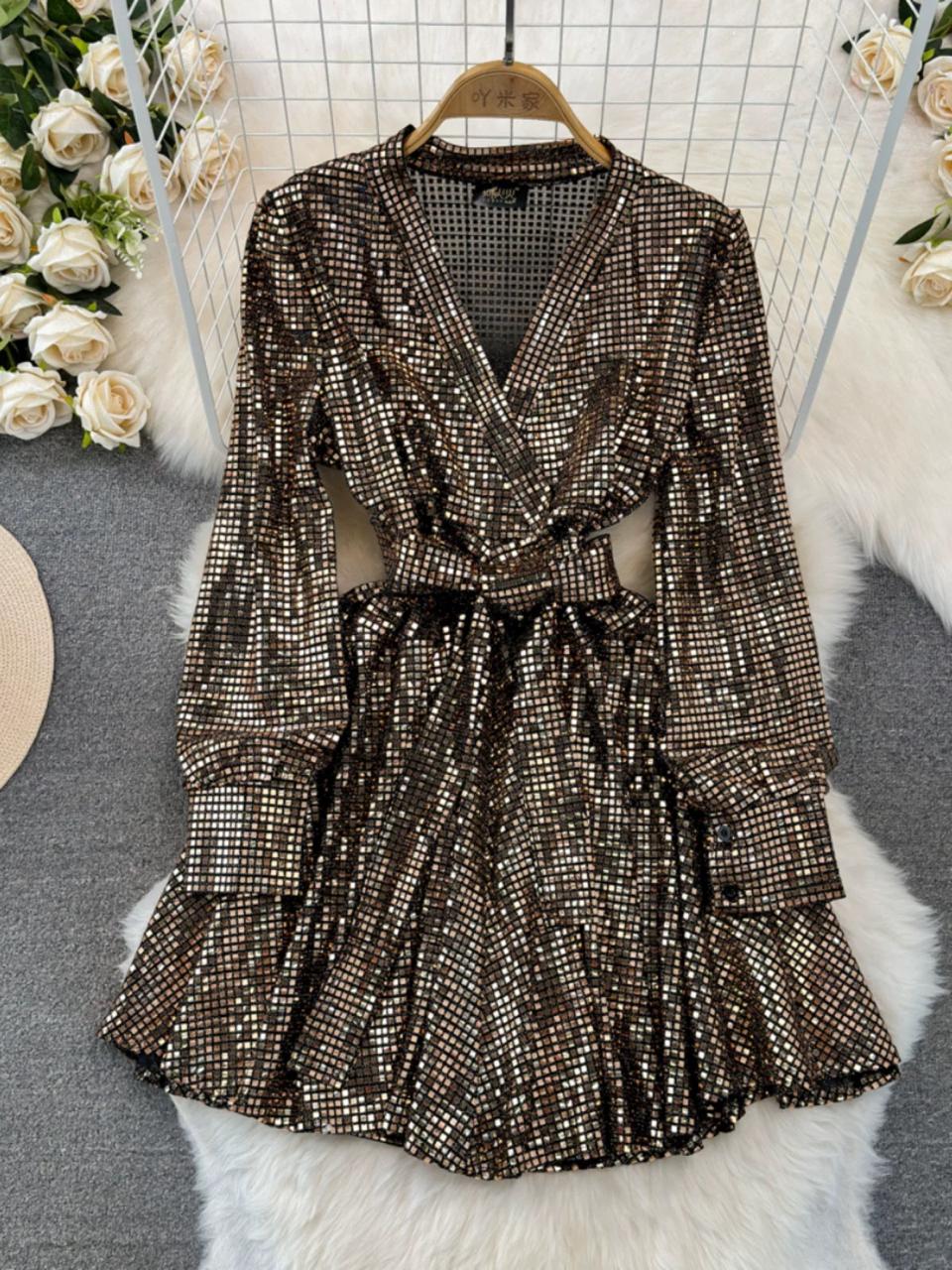 Pankh Ken Metallic Shimmer Party Wear Dress