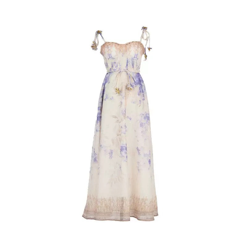 Pankh Zimaar 3D Floral Strap Elegant Maxi Dress