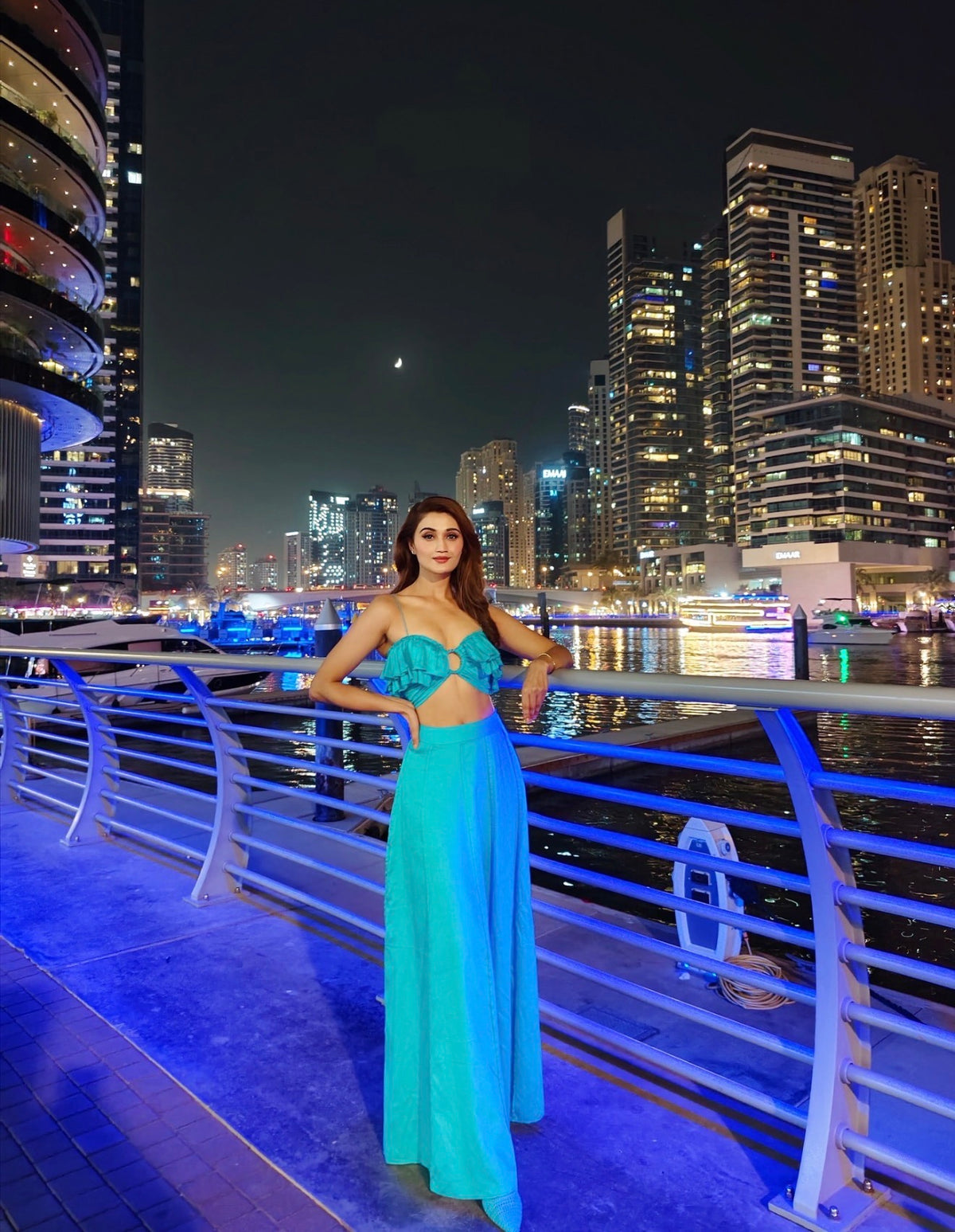 Pankh Ariel Crop Top And Pleated Skirt Set