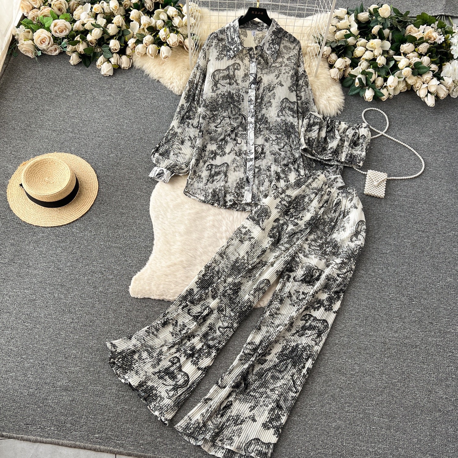 Pankh Ersin Pleated Three Piece Coord