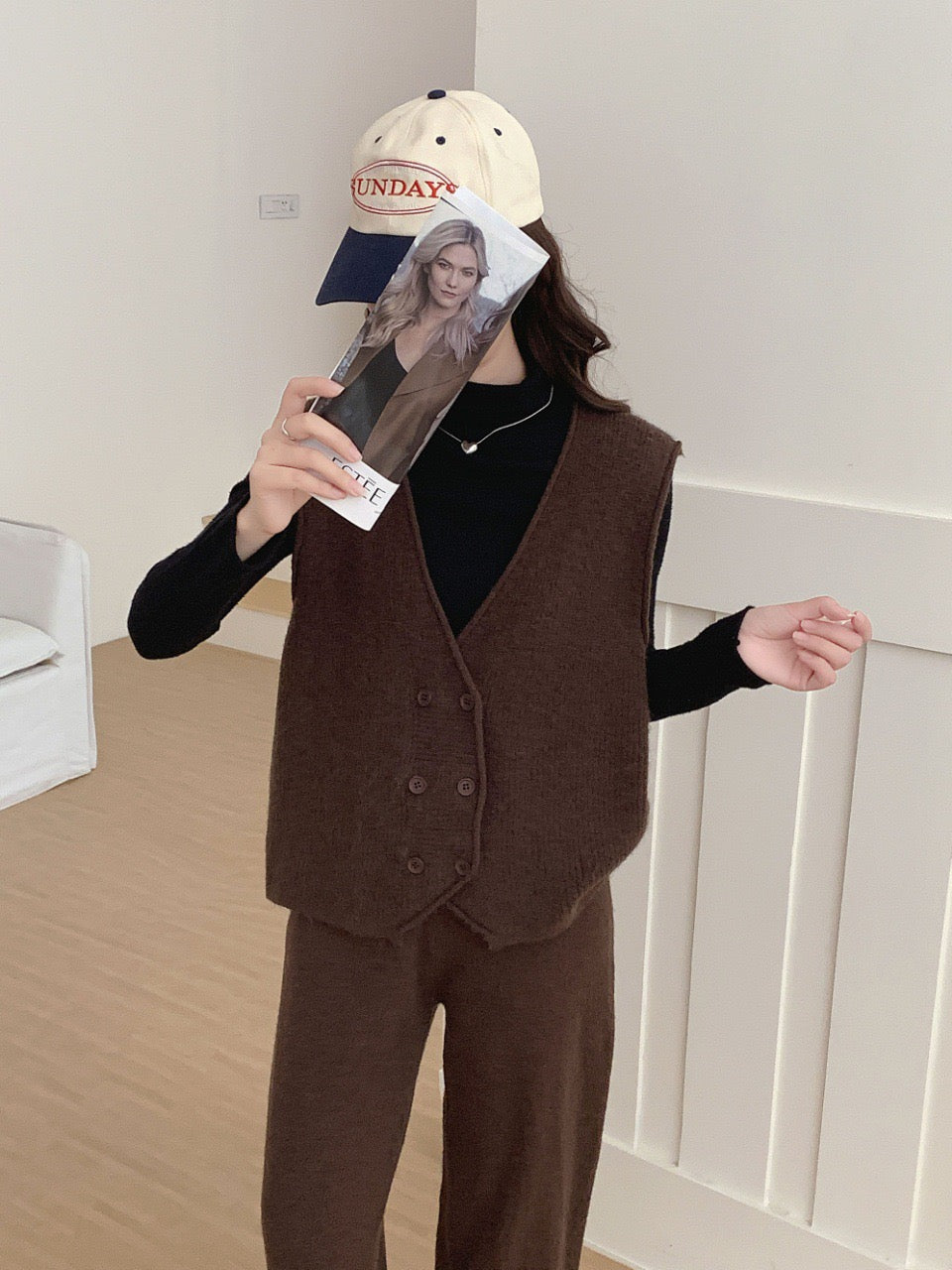 Pankh Vizbie New Winter Wear Woolen Waist Coat and Pant Coord Set