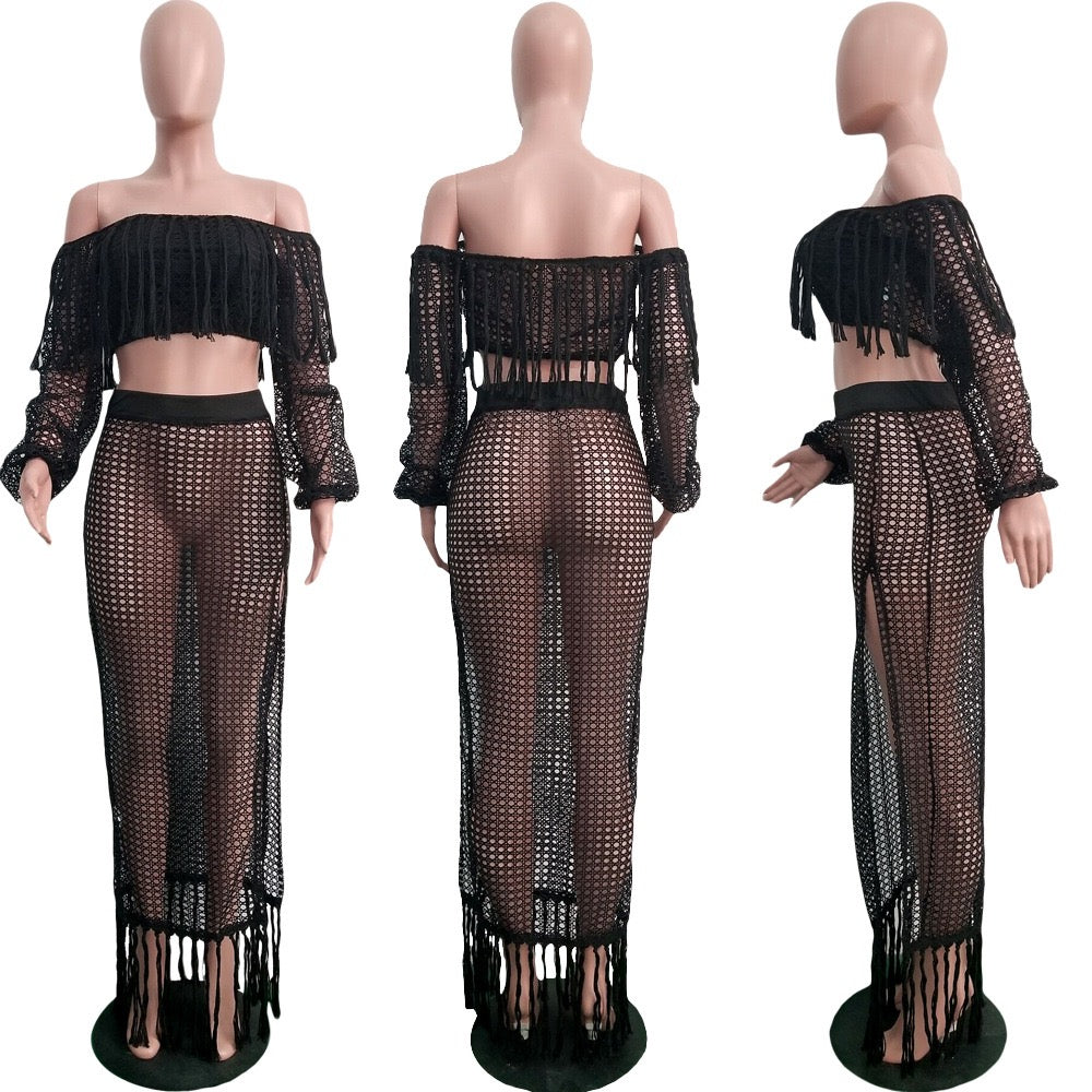 Pankh Layla Soft Crochet Tessel Cord Set