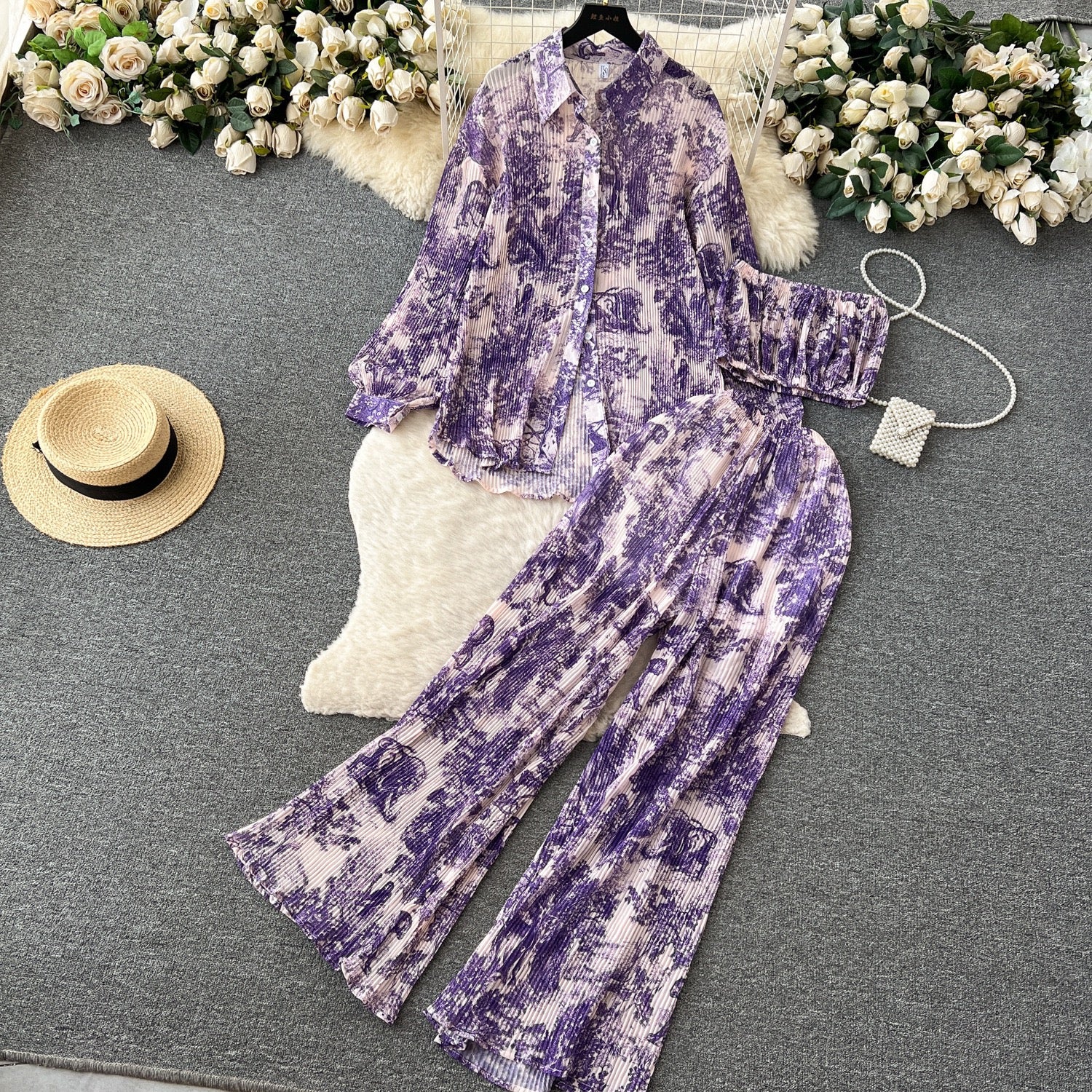 Pankh Ersin Pleated Three Piece Coord