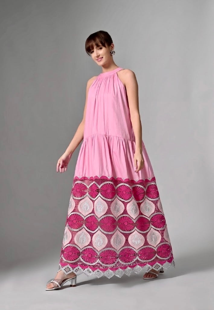 Pankh Himil Crochet and Cotton Maxi Dress