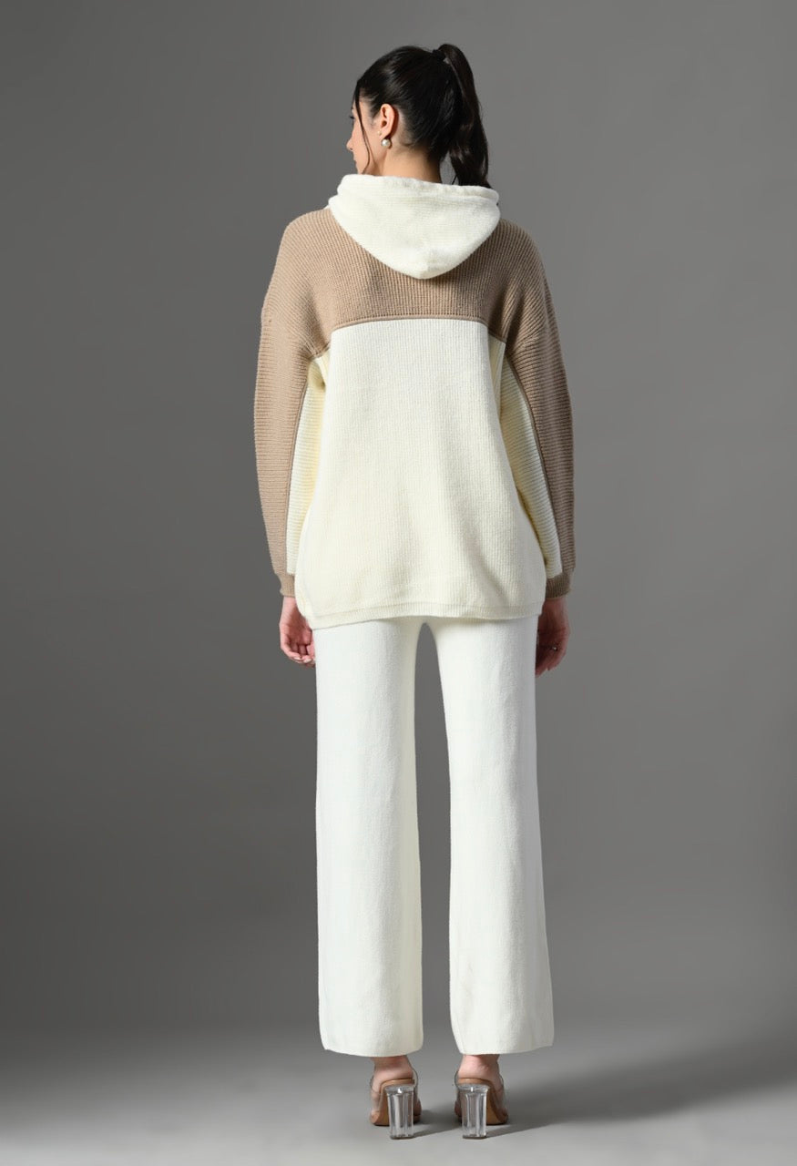 Pankh Oslo Knit Wool Hoodie Mini Dress/Top