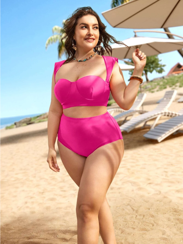 Pankh Zeyphar Plus Size Padded Bikini,Skirt and underpant Swimset