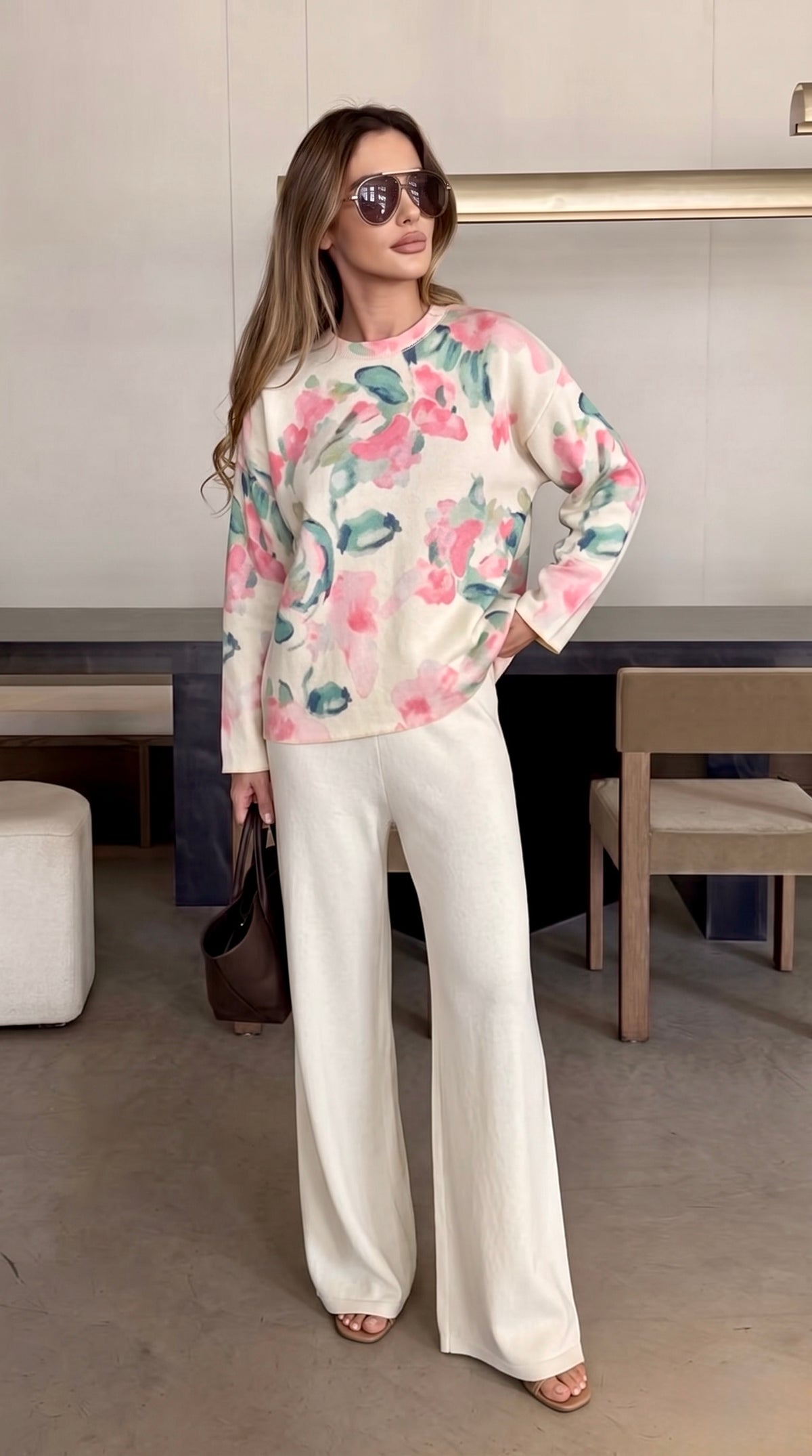 Pankh Elmo Floral Print Luxe Wool Coord Set