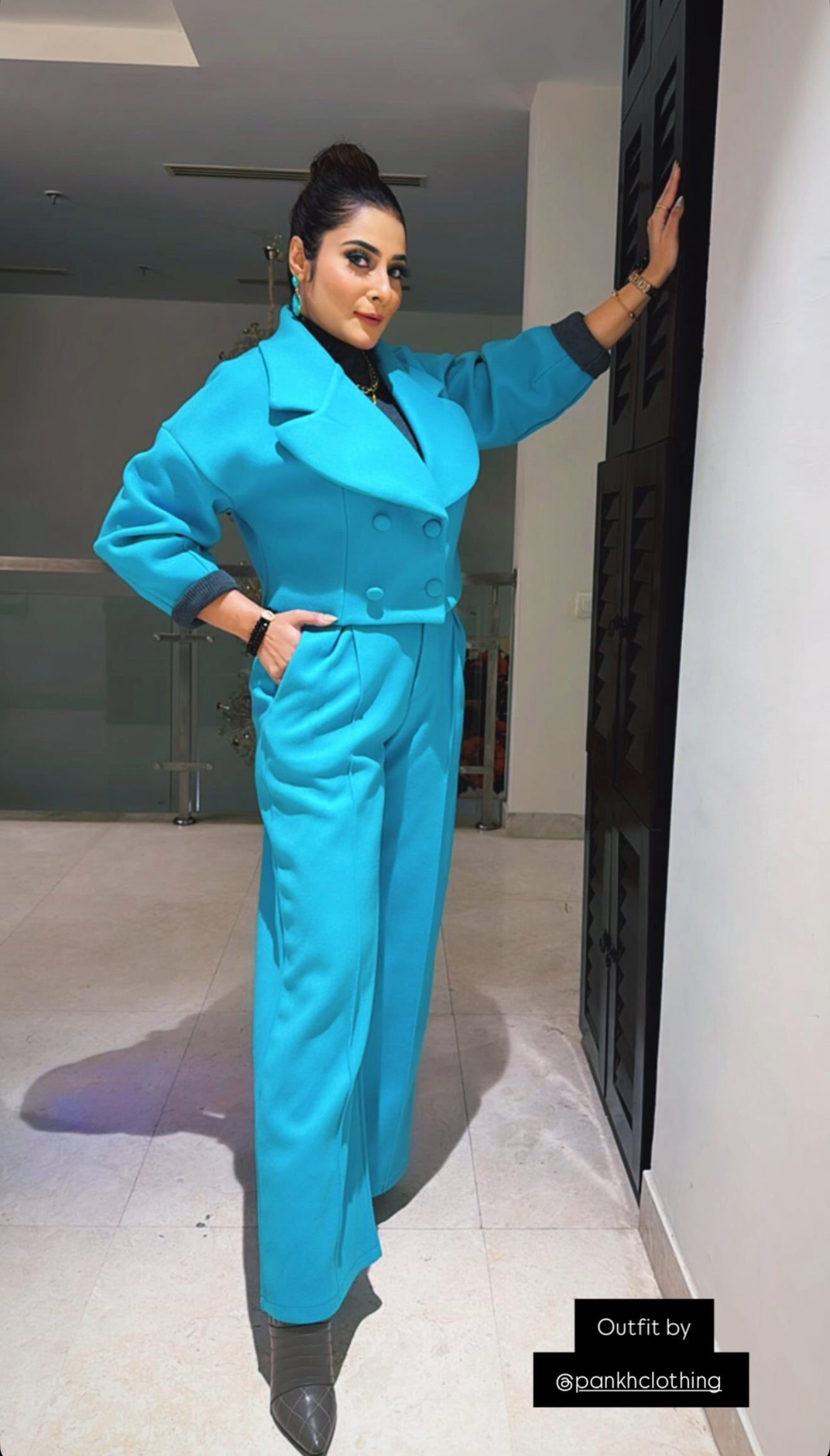 Pankh Aylee Winter Blazer And Pant Coord Set