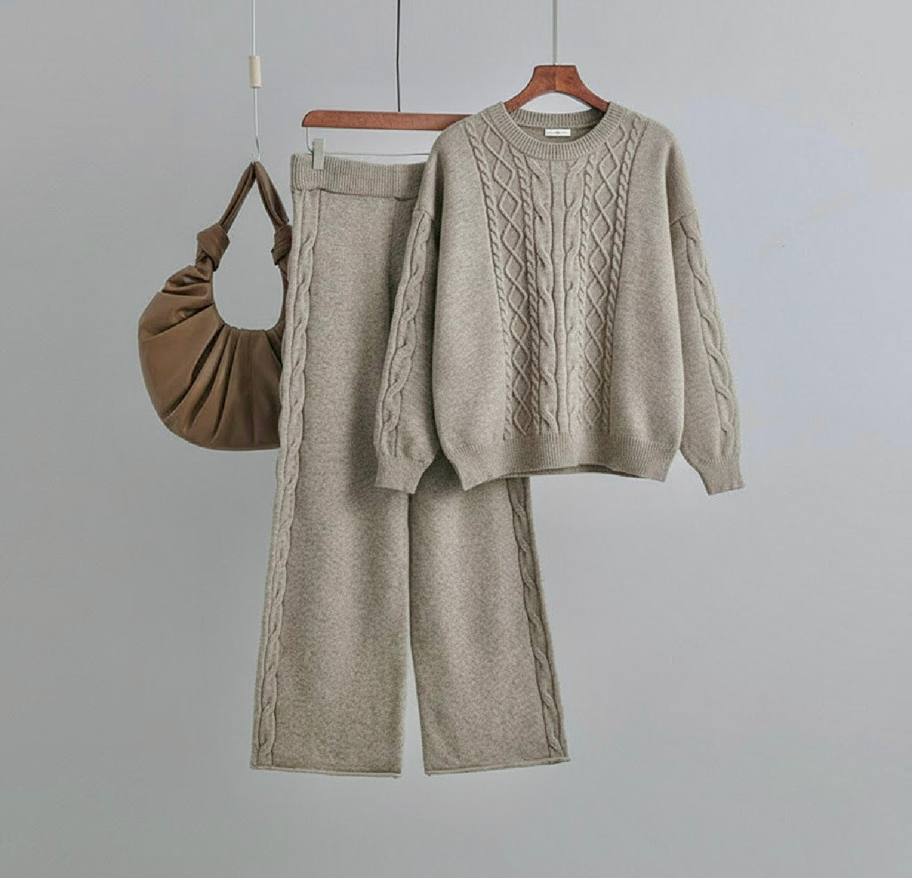 Pankh Elegant Zod Cable Knit Woolen Coord Set