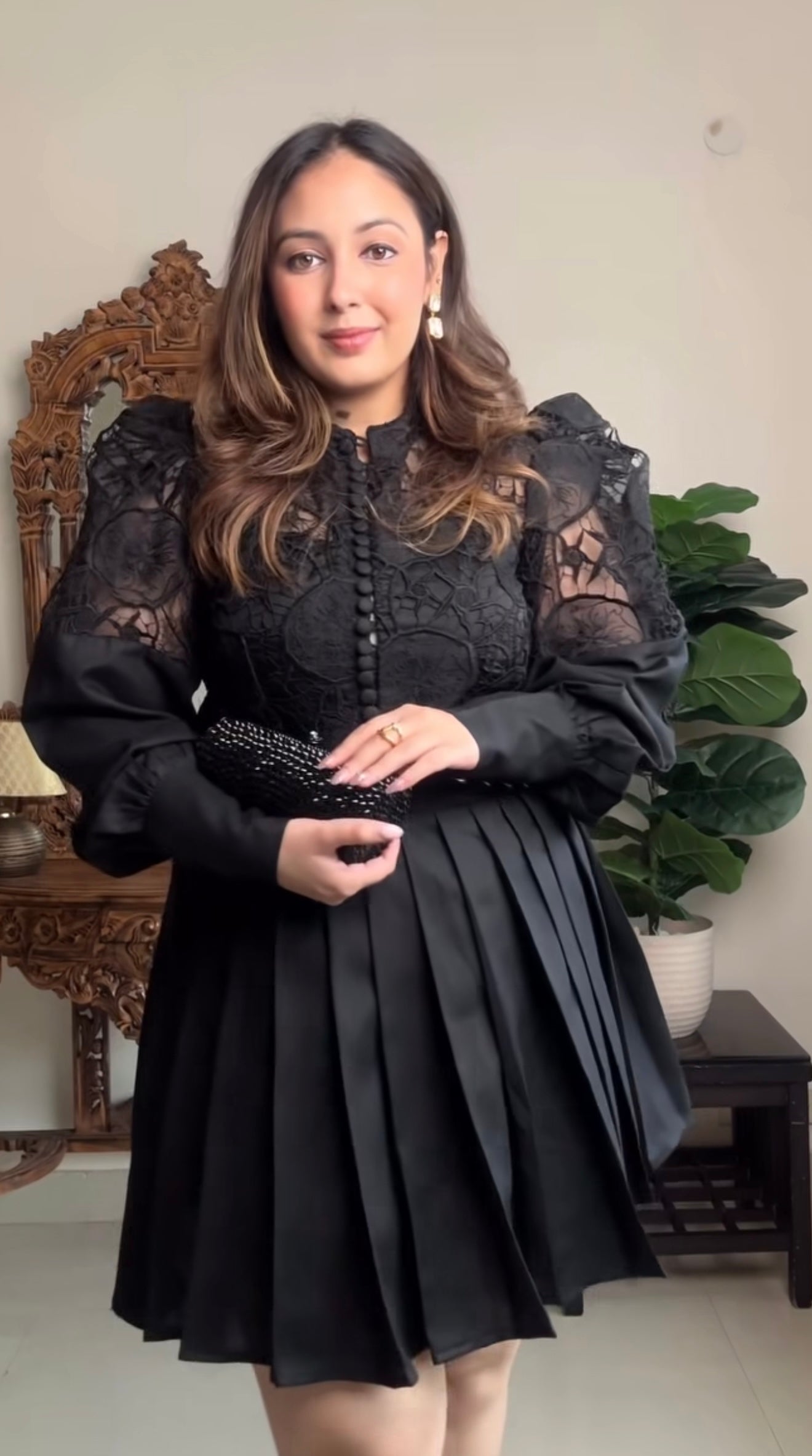 Pankh Netzie High Fashion Short Linen Organza Dress