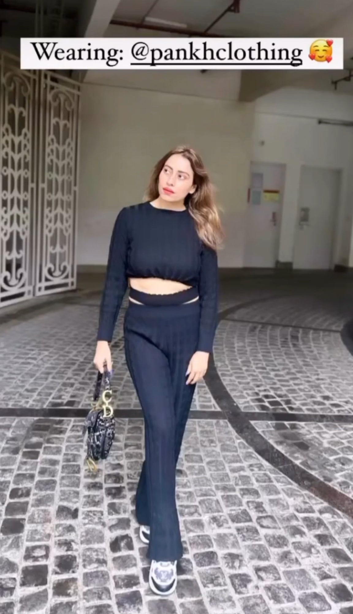 Rio Knitted Woolen Crop Top & Pants Coord Set