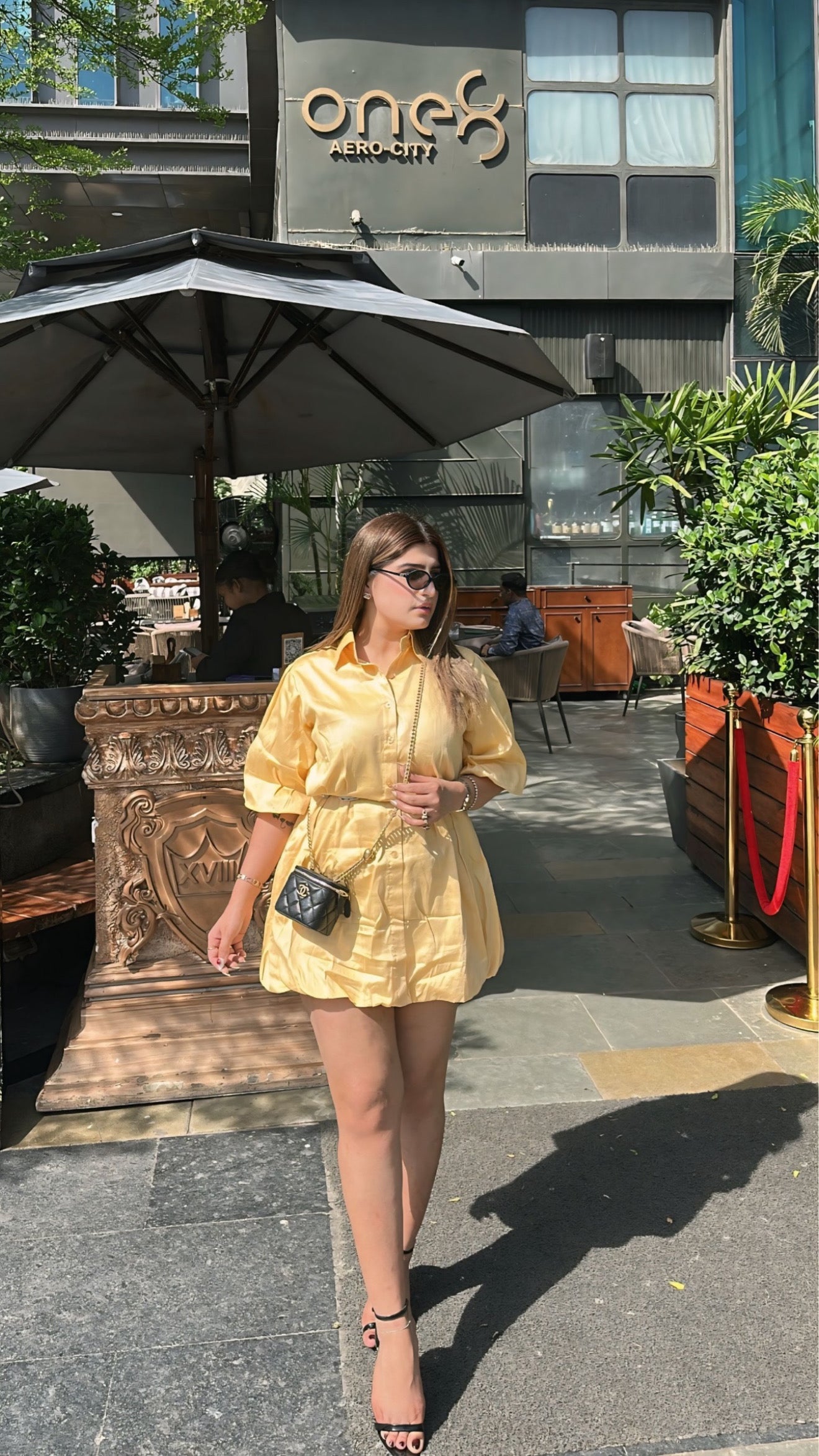 Pankh Unida Cotton Mini Shirt Dress