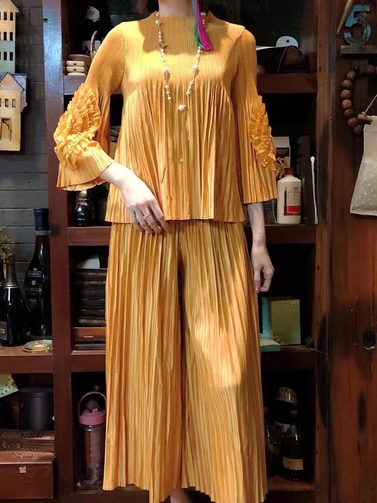 Pankh Aiden Pleated Pearl Embroidered Sleeves Coord