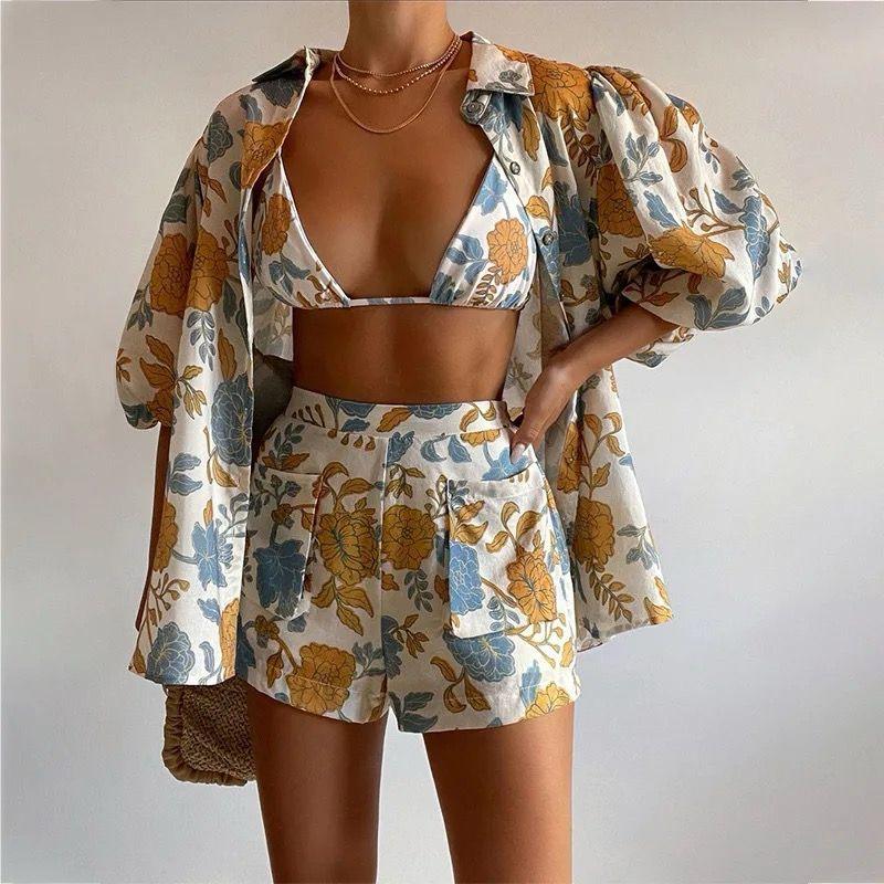 Pankh Myloe Floral Print Shirt & Shorts Set