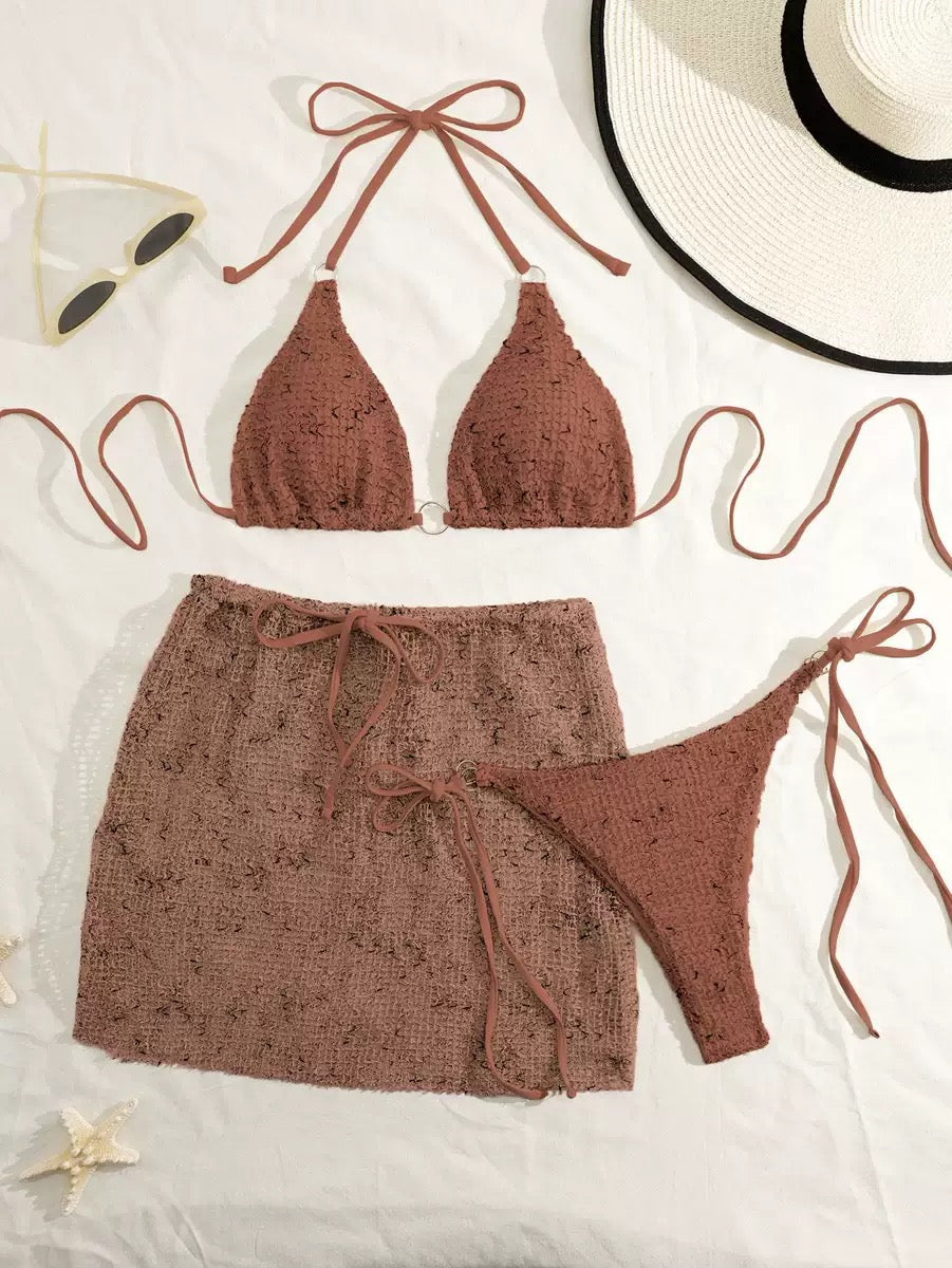 Pankh Edison Swimsuit with Adjustable Skirt Cover-Up Bikini Set