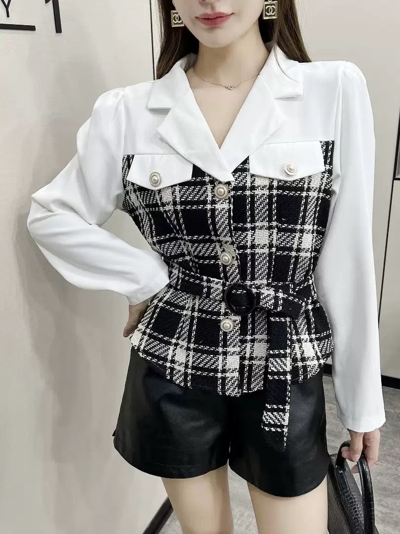 Pankh Geyoza Tweed Autumn Winter Blouse