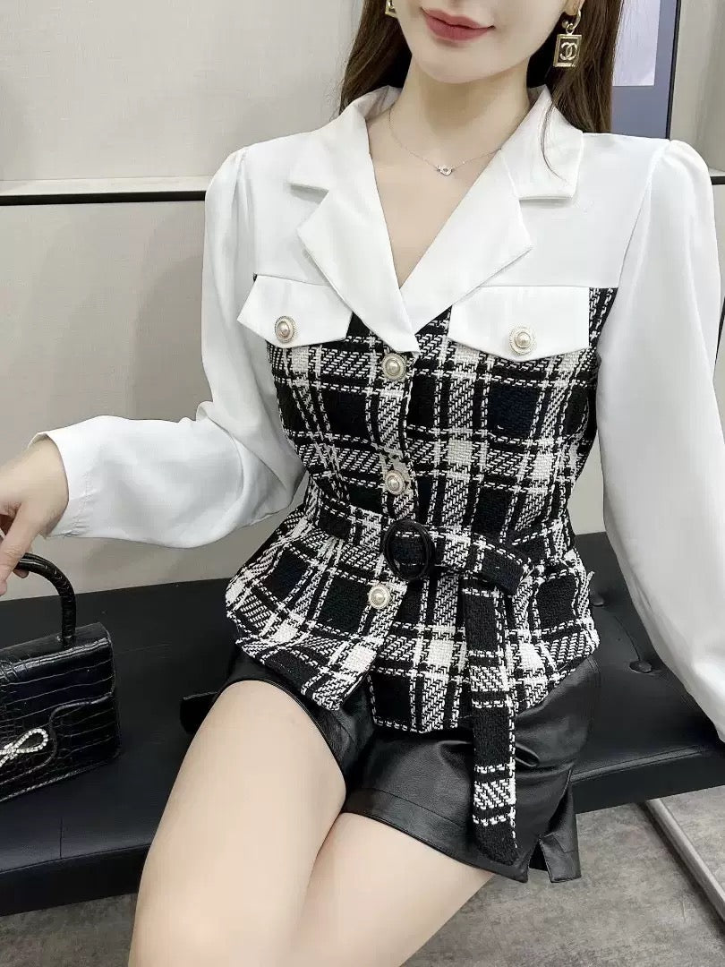 Pankh Geyoza Tweed Autumn Winter Blouse