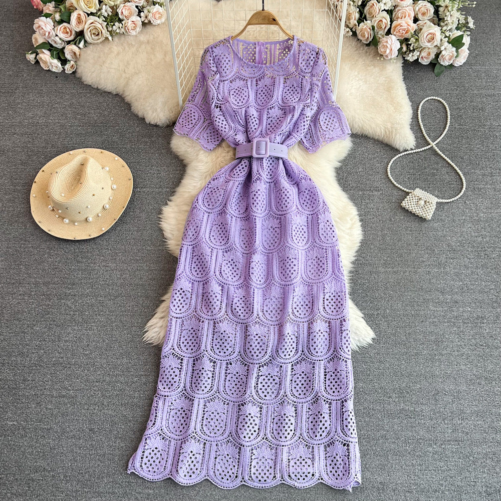 Pankh Olivia Hollow Out Long Crochet Maxi