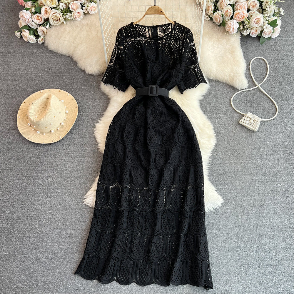 Pankh Olivia Hollow Out Long Crochet Maxi