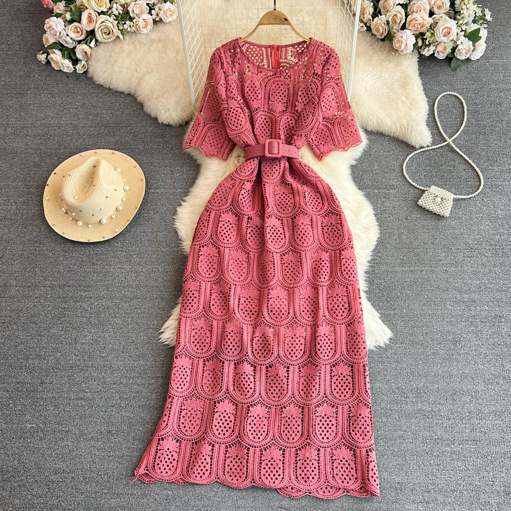 Pankh Olivia Hollow Out Long Crochet Maxi