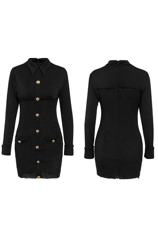 Pankh Sasha Elegant tweed winter women dress