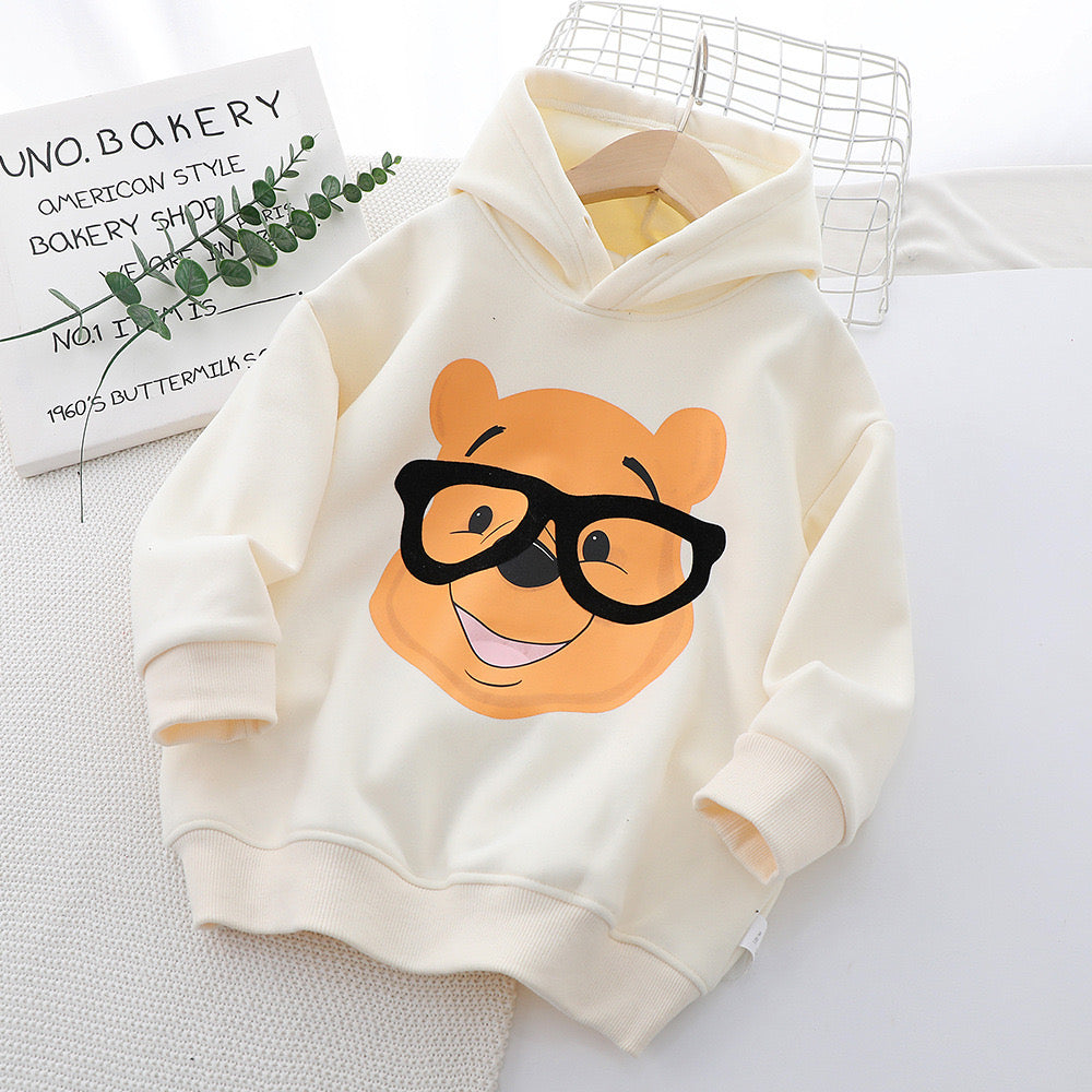Pankh Winnie The Pooh Sweatshirt With Inner Fleece Wool