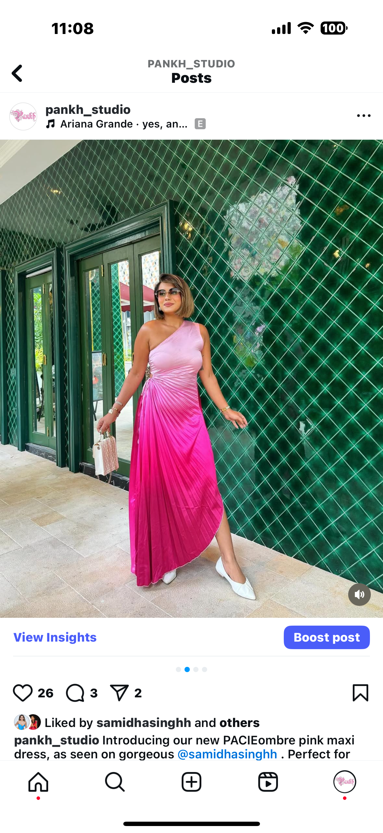 Pankh Welby One Shoulder Tie Dye Pleated Maxi Dress