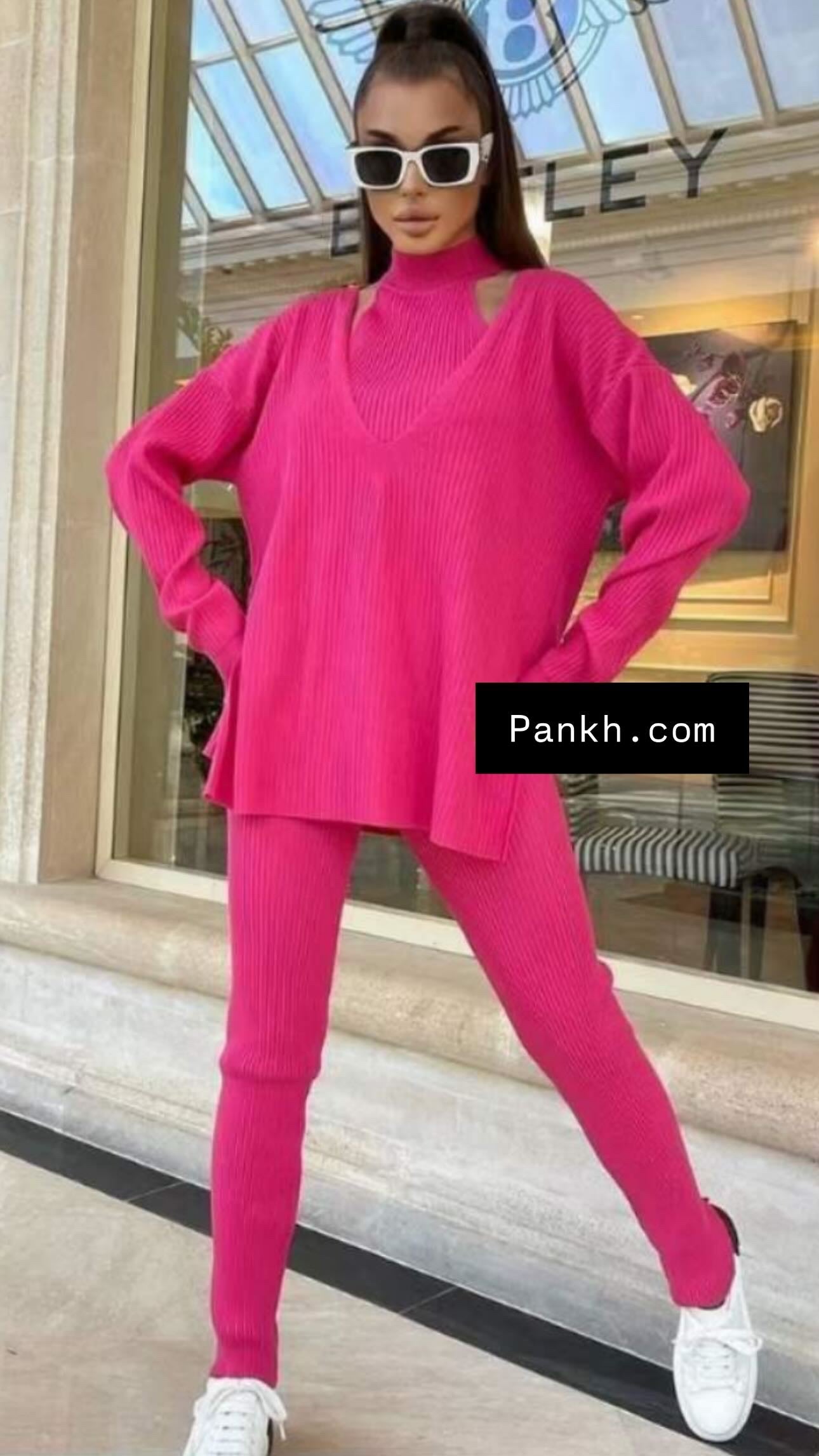 Pankh Fuzzy 3 Piece Knit Coord