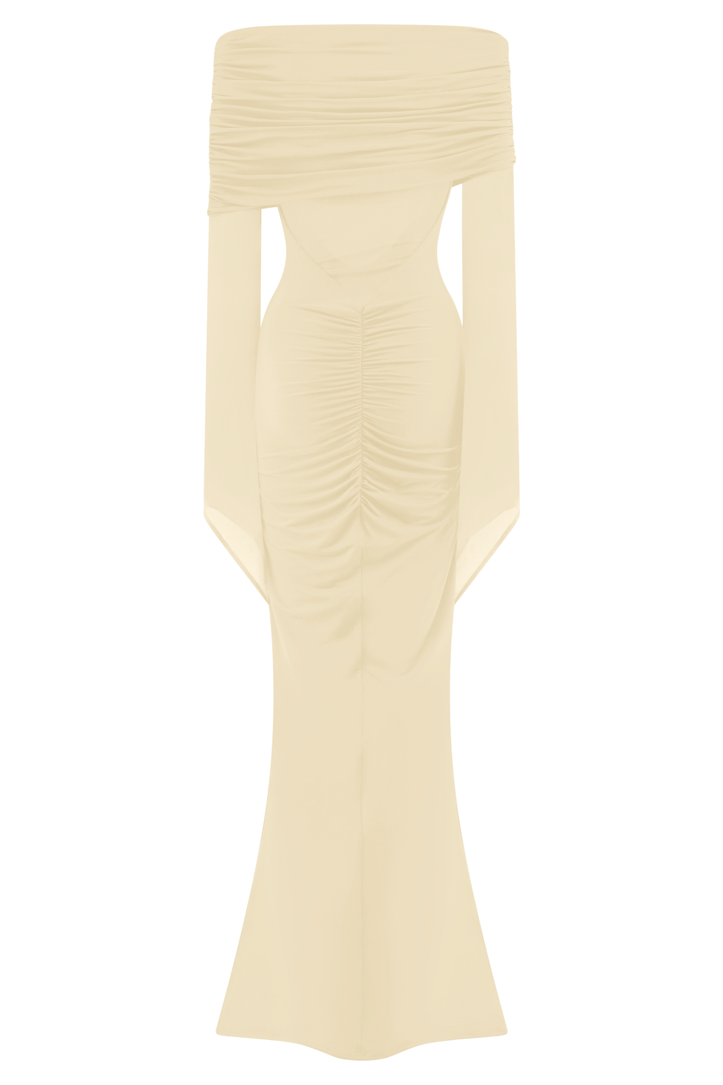Pankh Luxe Kyra Long-Sleeve Off Shoulder Bodycon Dress