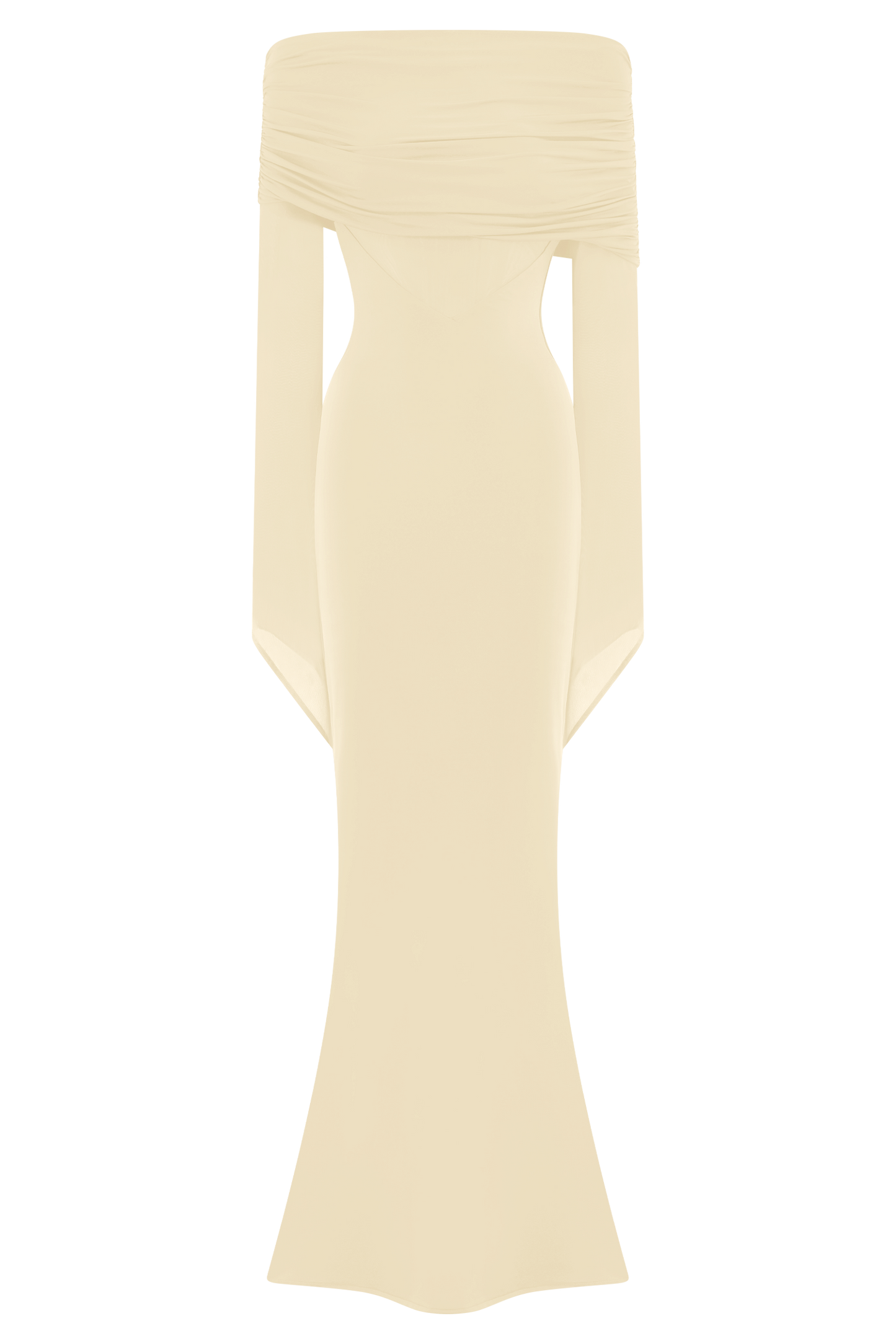 Pankh Luxe Kyra Long-Sleeve Off Shoulder Bodycon Dress