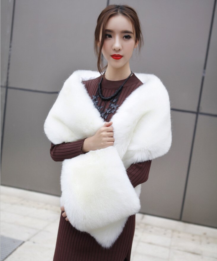 Pankh Faux Fur Muffler Scarf