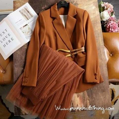 Pankh Aubree Blazer and skirt coord 2 piece formal set