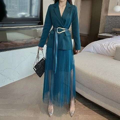Pankh Aubree Blazer and skirt coord 2 piece formal set