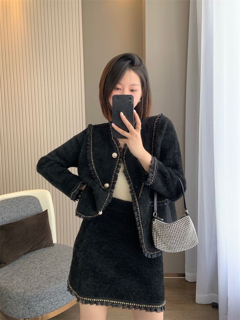 Pankh Bianca Pearl Detailing Soft Wool Coord Set