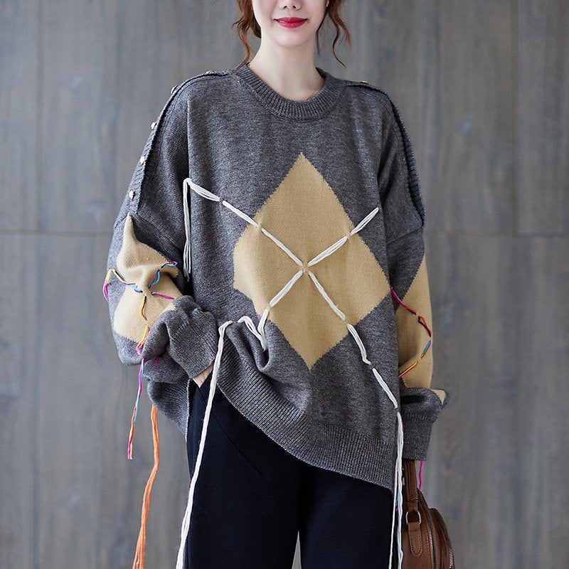 Pankh Robin Dual Thread Shade Oversized Sweater