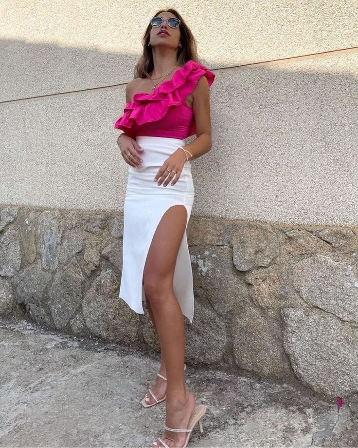 Pankh Neriah Ruffle One Shoulder Full Coverage Bodysuit