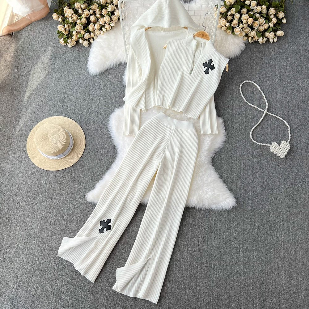 Pankh Clansay 2 Pieces Hooded Cotton Knit Coo-ord Set (inner not included)
